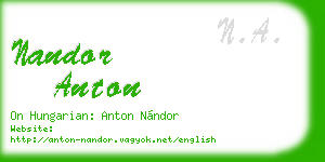 nandor anton business card